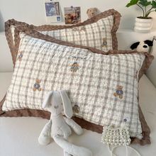 新款韩式ins风碎花枕套一对纯棉加厚枕芯套 40*60加大枕头套50*80