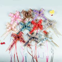新商品の雪紗の大きいサイズのアルファベットのプロポーズの告白の金は花の結婚車を引っ張ります。