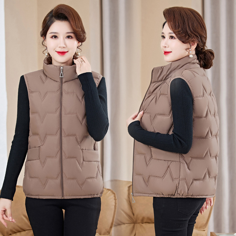 2023 otoño y invierno nuevo chaleco de algodón mujer corto estilo coreano sin mangas chaleco de plumón chaleco de gran tamaño chaleco hombro image 2