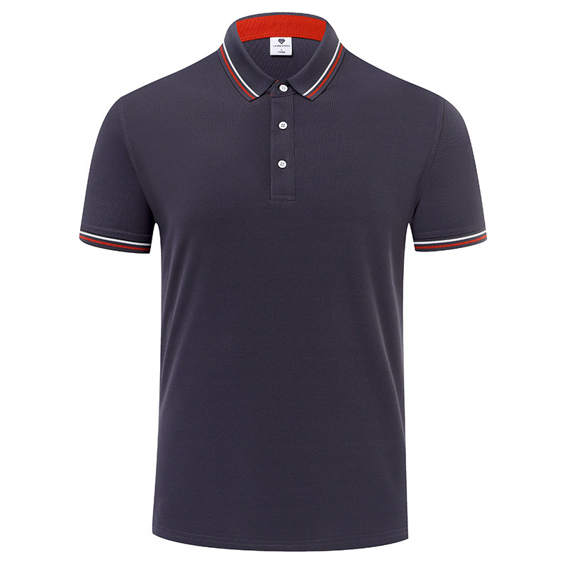 Verano versátil adelgazante antiarrugas resistente al desgaste refrescante color transpirable equipo de trabajo ropa de manga corta solapa Polo personalización