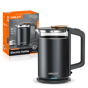 HALEY European Standard Cross-border Gaopeng Silicon Glass Electric Kettle Household Automatic Power-off 304 Stainless Steel Kettle