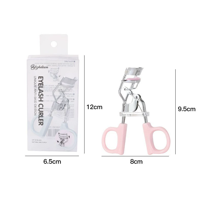 Eyelash Curler, handheld solar-style design, soft pad, beginner-friendly, mixed colors