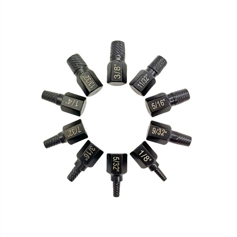 Многофункциональный 10PC с отрубной головкой винт гайка экстрактор фитинги внутренний шестигранный болт инструмент для удаления