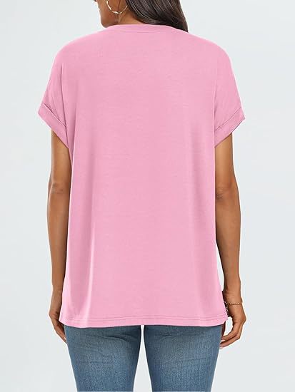 Damen T-shirt Mit Rundhalsausschnitt Für Den Sommer Locker_voghion.com