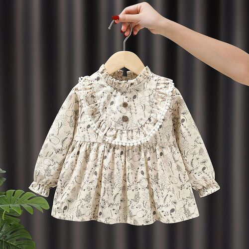 Baby Autumn/Winter Protective Waterproof and Stain-Resistant Apron for Eating, Baby Bib, Non-Fussy Outerwear Children's Cover-Up Clothing