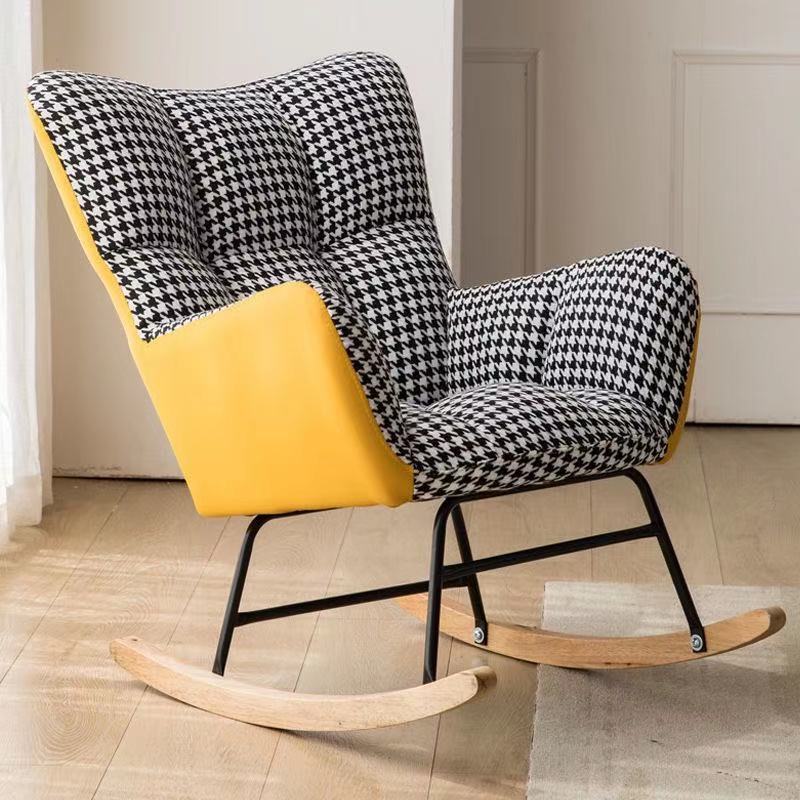 Silla de mecedora nórdica sala de estar doméstica dormitorio de cashmere individual balcón siesta casual sillón de mecedora siesta