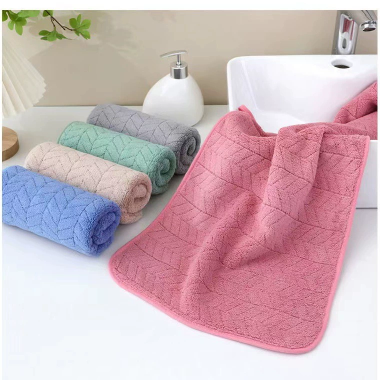 Полотенце из кораллового флиса 75×35 см, мягкое дышащее впитывающее, увеличенная толщина, домашнее полотенце для лица
