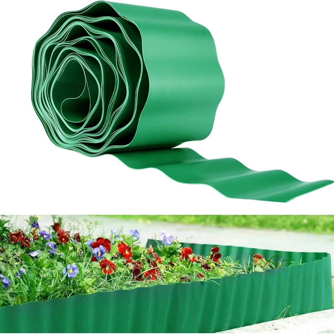 Горячая распродажа пластикового садового забора, гофрированного забора, ограждения для газона, защитного ограждения, садовая серия