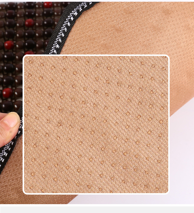 Summer Breathable Wooden Bead Lumbar Support Cushion for Car Drivers, Universal Backrest Pad for Trucks and Offices