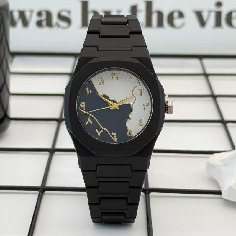 Cross-Border Foreign Trade New Watch Men's High-End Waterproof Women's Watch Southeast Asia's Popular High-Value Two-Color Quartz Watch