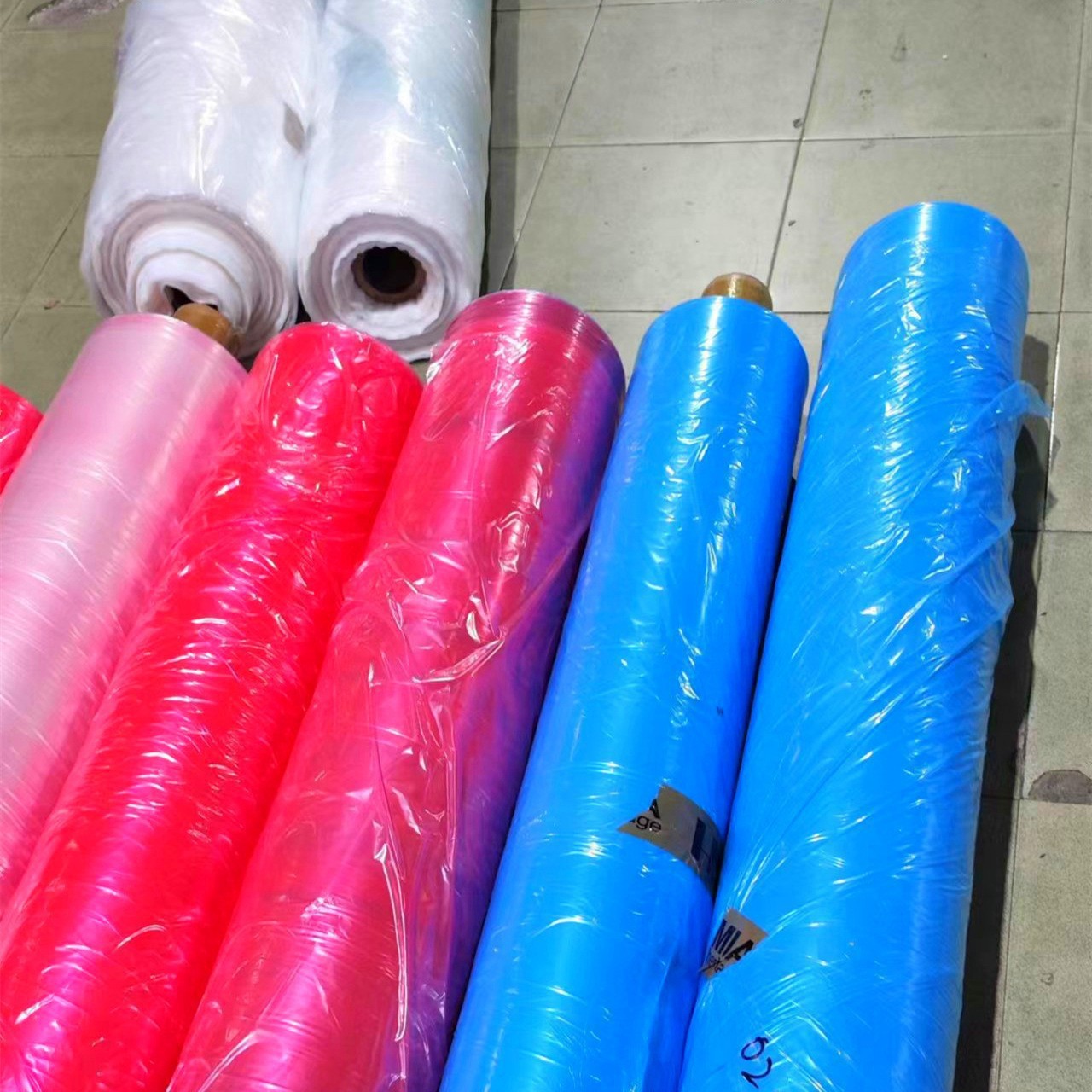 大规格PE筒料长条直通袋蓝色平口袋直筒塑料袋卷料薄膜袋厂家批发