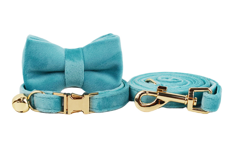 Turquoise Velvet Cat Collar