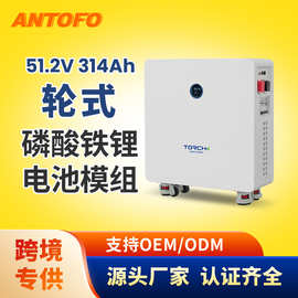 轮式51.2V314Ah储能锂电池BMS家用太阳能光伏磷酸铁锂电池