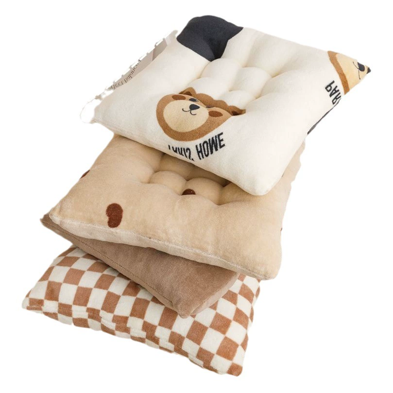 Подушка для стула Подушка для ягодиц для студентов колледжа Молочный бархат Утолщенная скамья Классный стул Плюшевая офисная подушка для сиденья Толстая подушка