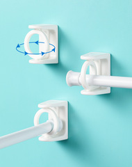 Xiaohongshu recommends .4646 rotatable ring triangular position hanging rod special hanging ring rod holder towel rod bracket