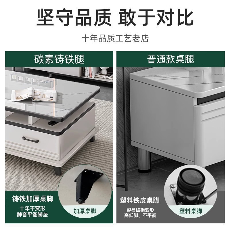 Mesa de té sala de estar pequeña casa simple vidrio templado moderno 2025 nuevo balcón de roca de lujo pequeño tablero de té