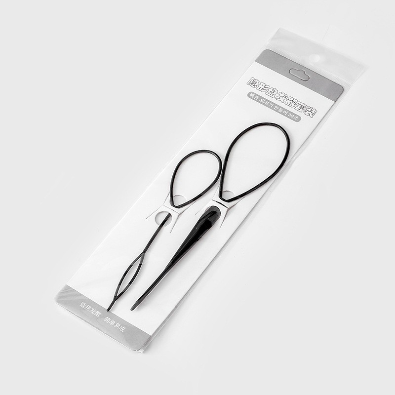 Four-piece set of hair curler for adults hair puller wear hair puller pin for lazy people hair removal tool for knitting hair artifact for children hair puller