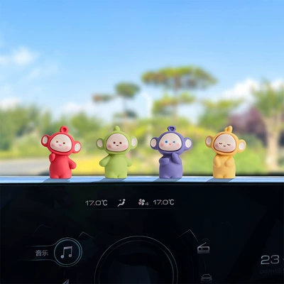 Cute Creative Car Ornaments Cartoon Style Home Accessories Ornaments Car Supplies Girls Screen Decoration Ornaments (Car ornaments) - multiple-options-available-see-details-page-4-combinations-of-cute-little-line-babies-free-traceless-stickers