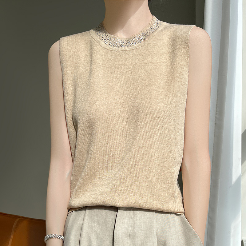 Woolen spring summer tank top for leisure