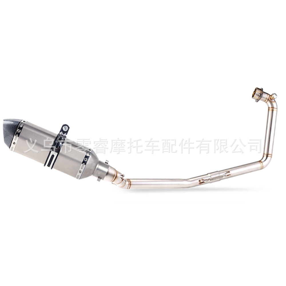 Motorcycle Modification Exhaust Pipe Suitable for Suzuki Gsx-R150 2017-2021 Stainless Steel Front Section Full Section