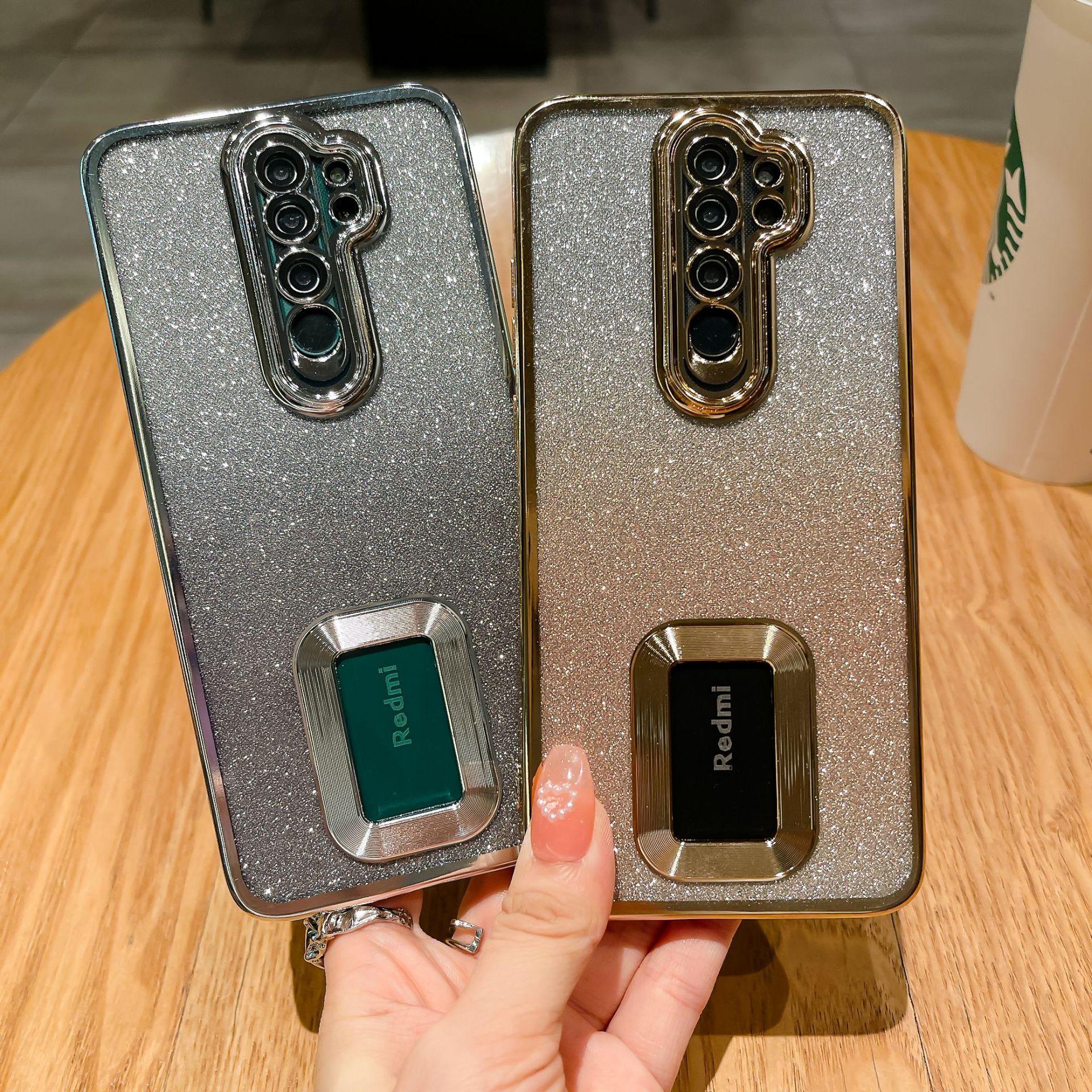 适用红米note12PRO电镀CD纹渐变闪粉手机壳小米11X露标带镜头膜9T