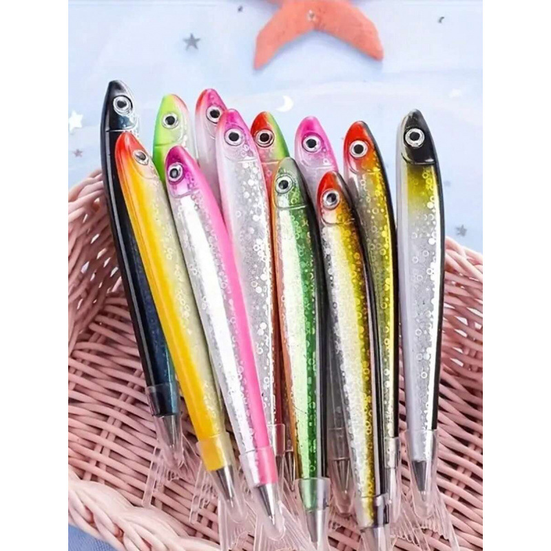 O 77472 Fish Ballpoint Pen 海洋鱼形圆珠笔跨境外贸代发速
