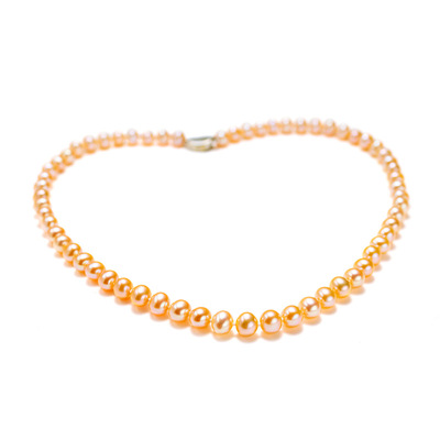 freshwater Pink Full Necklace Send mom mother-in-law festival gift Simplicity S925 Silver Buckle clavicle