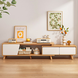 Low Cabinet Storage Cabinet Living Room Free Combination Cabinet TV Cabinet Bottom Storage Rack Telescopic Bookcase Storage Cabinet