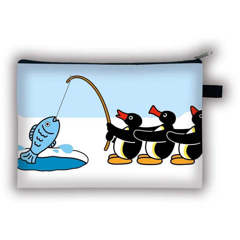 2025 Новый детский кошелек для монет с принтом пингвина, многофункциональная портативная сумка, оптовая продажа через границу, горячий товар