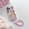 Принцесса, животное, наклейки со стразами, короткая бусиновая цепочка