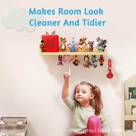 跨境新款壁挂式磁吸墙面储物架儿童房间音响收纳架悬浮式多层支架
