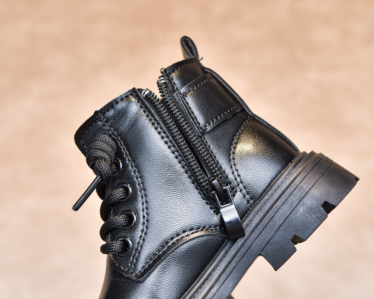 Scarpe da bambino Martin 2024 autunno e inverno nuove corte in stile britannico per ragazzi stivali singoli in pelle_voghion.com