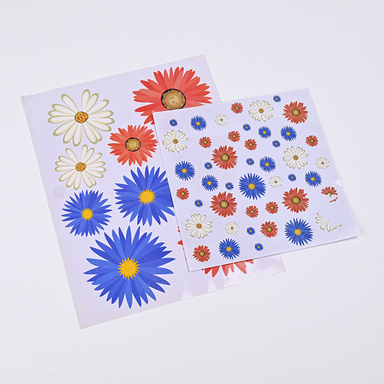 小清新彩色花朵创意贴纸不干胶通用礼品盒礼品袋封口贴配饰批发