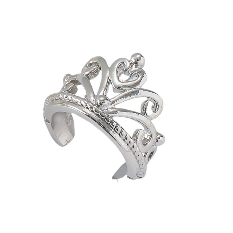 Nuevo estilo coreano corona en forma de U clip para la oreja sin orejas perforadas joyería para la oreja de mujer en forma de corazón clip indoloro en forma de corazón hebilla para la oreja sin agujeros