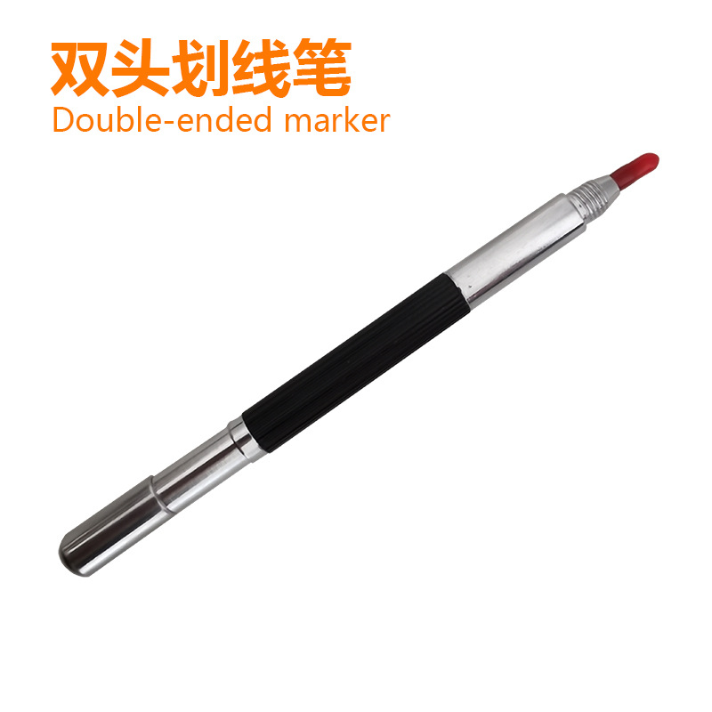跨境玻璃瓷砖木板铁皮雕刻笔 双头玻璃陶瓷划线笔 合金瓷砖记号笔