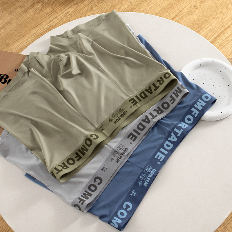 Pantalones de moda de hombre, algodón antibacteriano, entrepierna transpirable, elástica, no apretada, cintura media para hombres, pantalones planos sin marcas