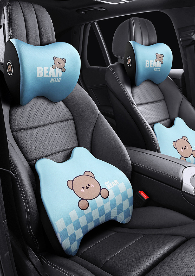 Car Headrest, Car Cushion, Car Seat, Memory Foam Lumbar Support, Car Cervical Spine Neck Back Pillow, Neck Pillow