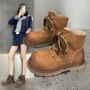 新款春秋法式厚底车靴