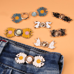 The denim pants and skirts waist adjustment magic tool, waist size reduction, elastic adjustment, zipper and button fastener