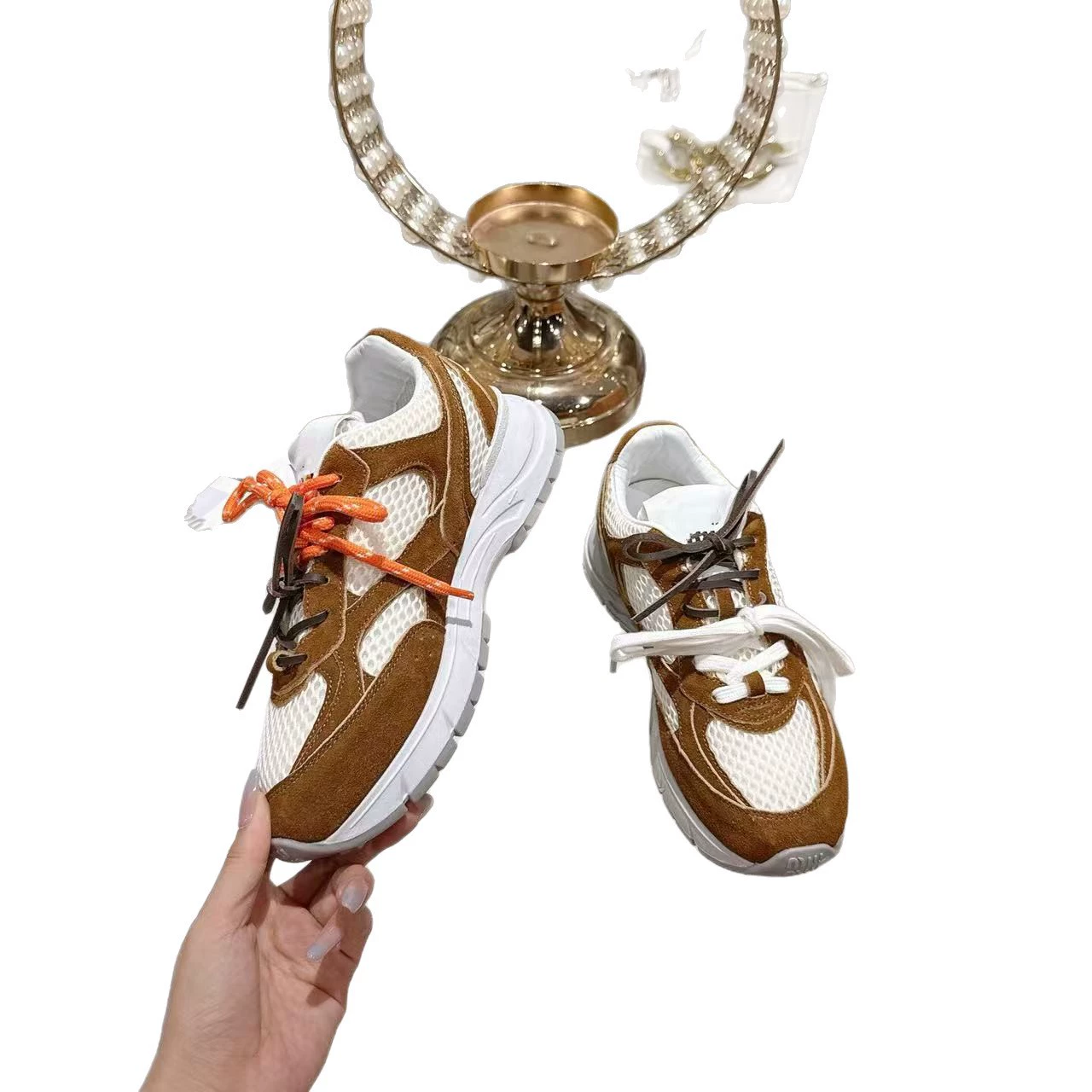 Высокая версия 2025 Miujia новые кроссовки в американском стиле «dad shoes», ретро спортивные повседневные, европейская версия, универсальные dad shoes