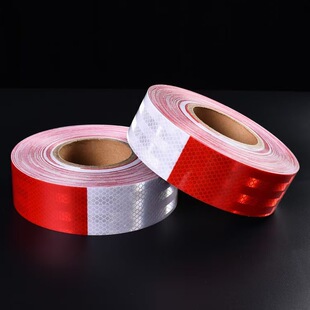 DOT-C2 red and white reflective tape PET reflective film annual inspection reflective strip truck car body stickers cross-border special
