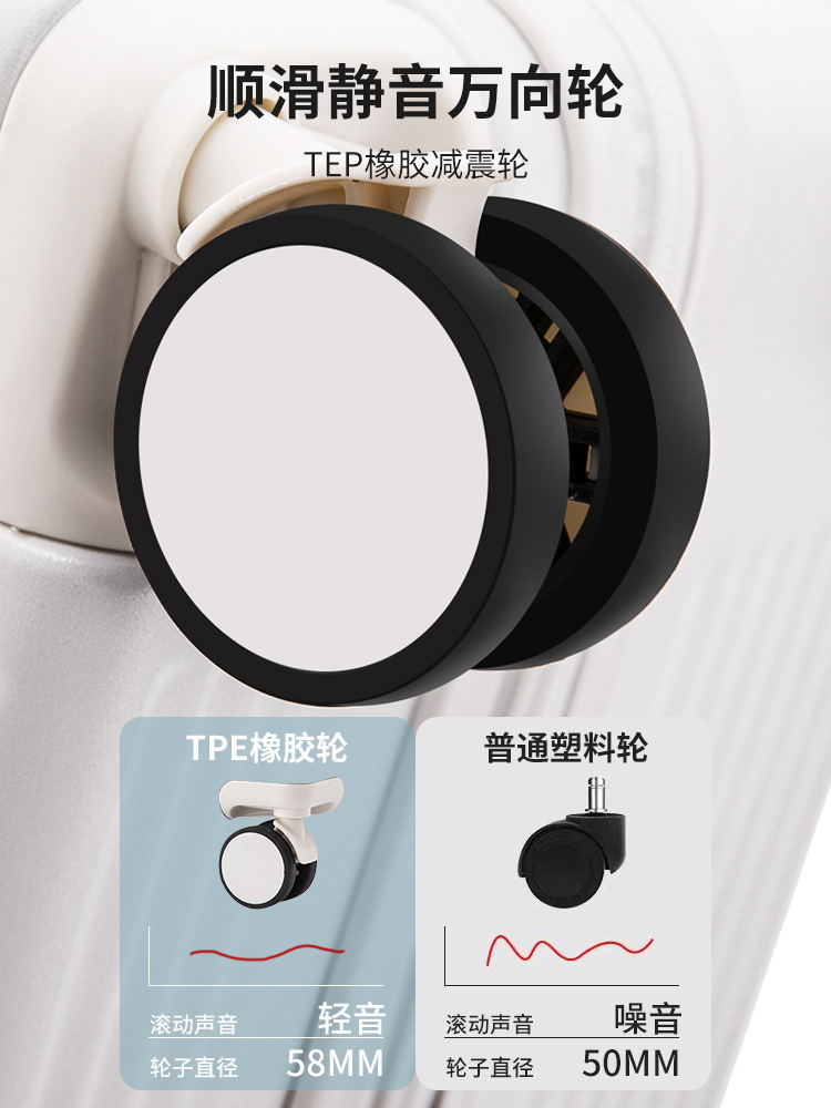 Equipaje de Apertura frontal para Mujeres 20 maleta de rueda universal multifuncional Estuche de carro de embarque consignado de 24 pulgadas