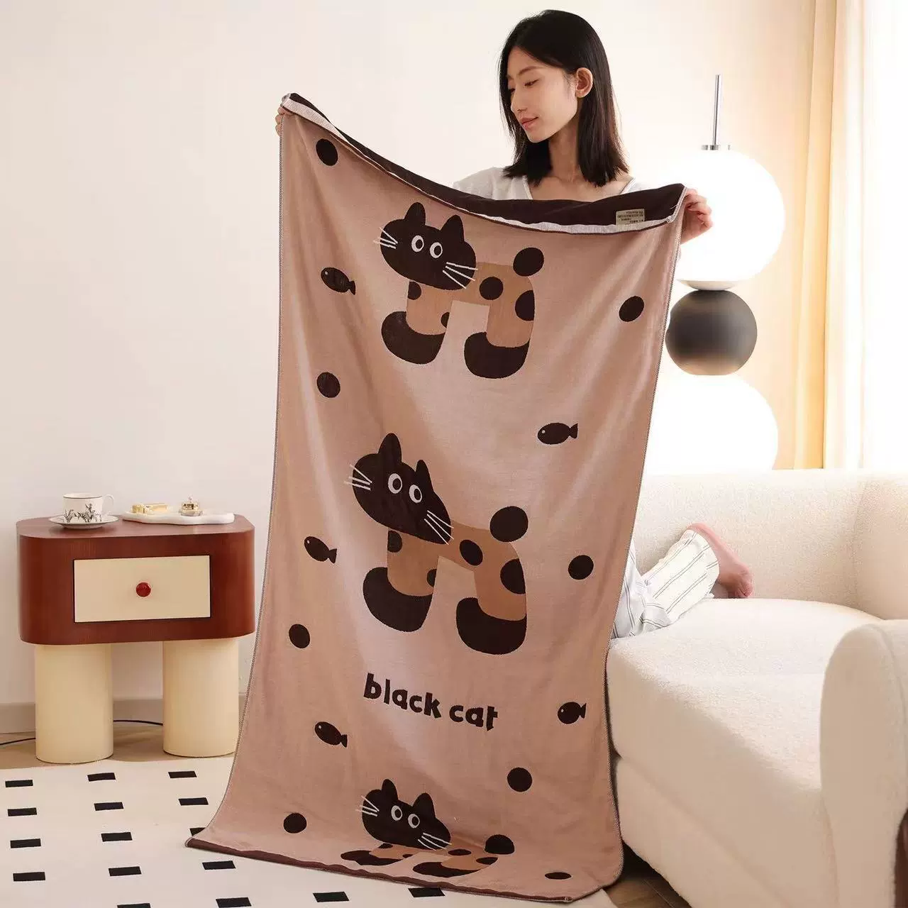 Хлопковое милое мультфильм multifunctional банное полотенце, поглощающее воду
