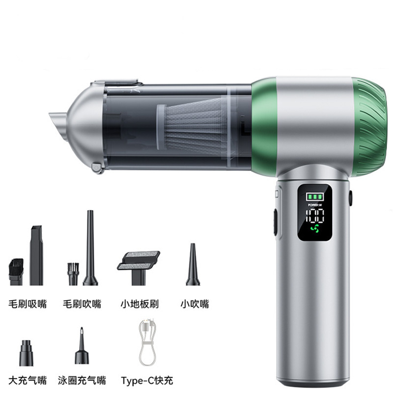 车载吸尘机汽车家用大功率吸尘器干湿两用便携式无线吸尘器吹尘器|undefined