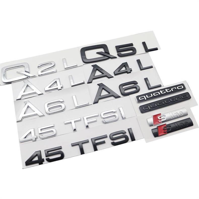 New Audi emblem for A4L, A6L, Q5L, A5, and A3 models; black warrior-style modified emblem for the front grille; 40 to 45 tail emblem