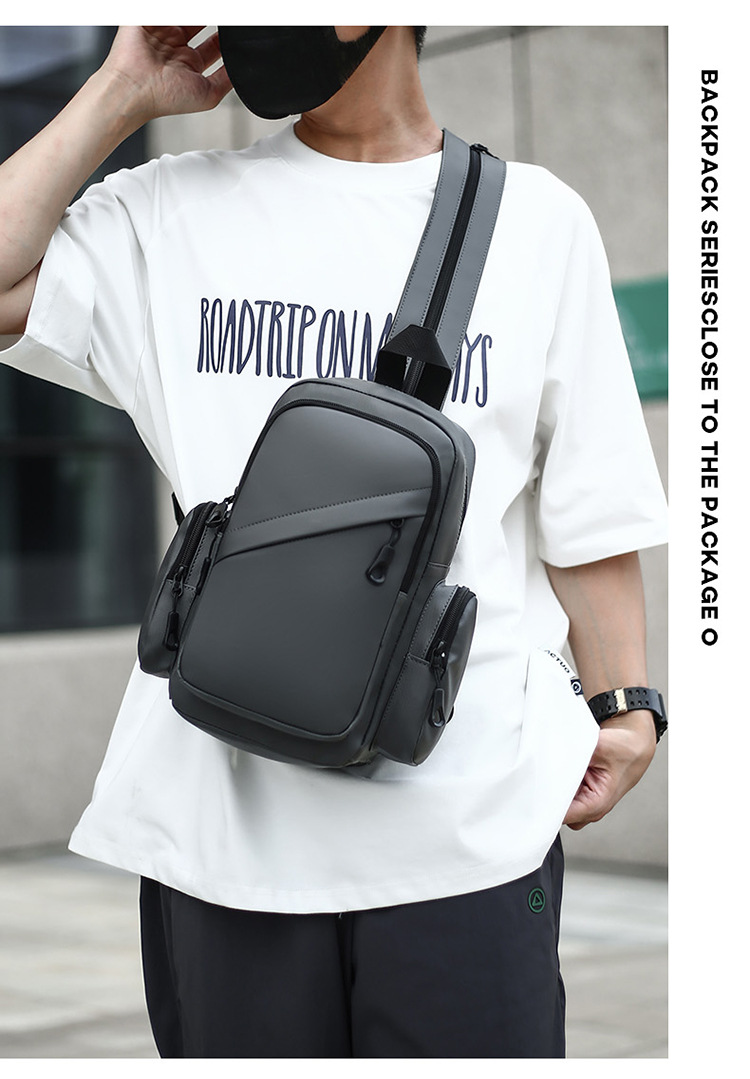 New business men's backpack, water-resistant, suitable for both shoulder and single shoulder, cross-border Oxford fabric men's computer backpack undefined