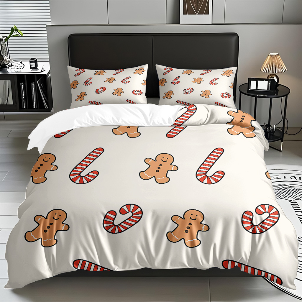 Impresión digital 3D Kit de colcha de navidad muñeco de nieve alce piel fábrica de textiles caseros directa TEMU / JIT