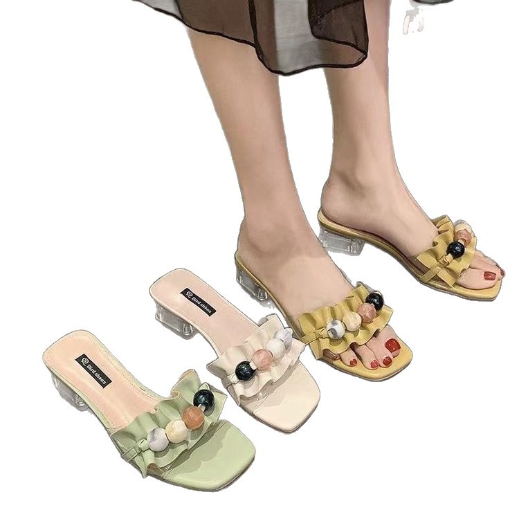 Sandalias de Tacón Bajo para Mujer de PU Antideslizantes para Verano image 5