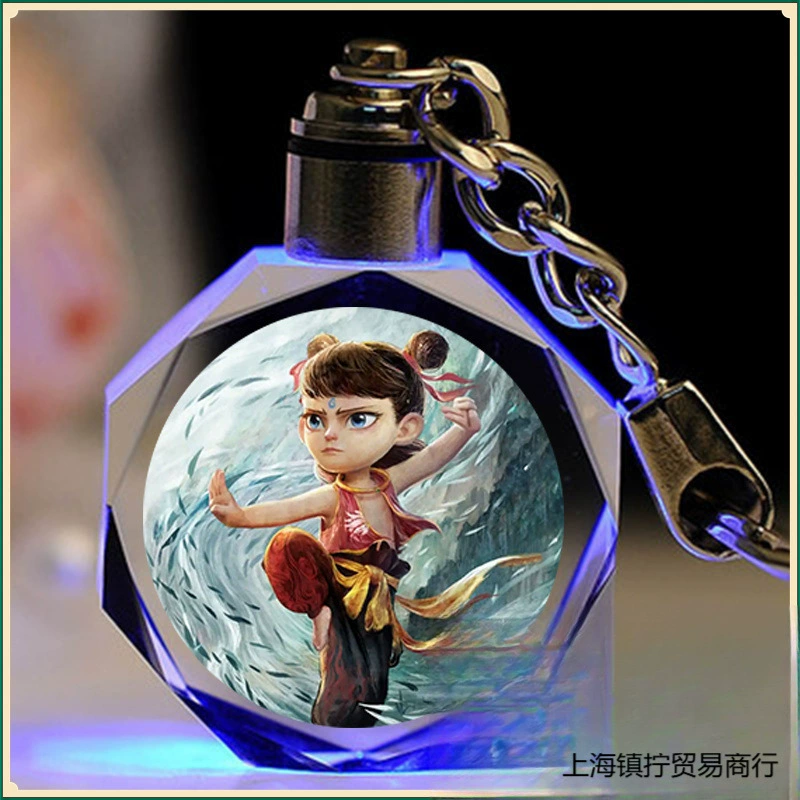 Nezha Magic Child Haosai Crystal брелок для ключей школьная сумка кулон детский подарок на день рождения для мальчиков и девочек игрушки детские игрушки