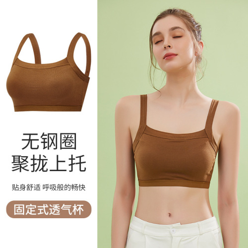 Summer Sports Bra with Underwire, Straps, and Sports Yoga Top for Women, One-Shoulder Base Layer Bra